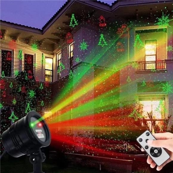 Christmas Projector Lights, Led Christmas Laser Lights Landscape Spotlight Red - Picture 1 of 6